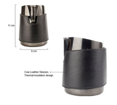 WPM Handle-less Pitcher with Leather Sleeve